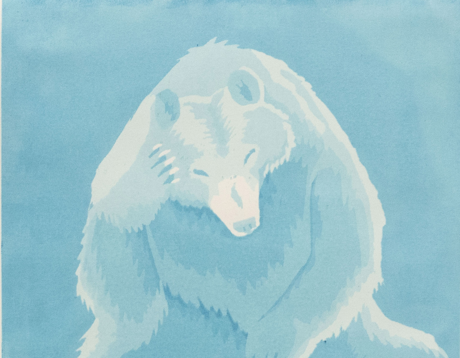 Blue Bear Print